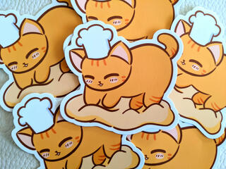 Cat kneading sticker