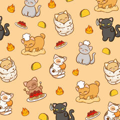 cats cooking